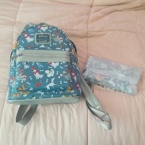 Loungefly Disney Dogs Backpack and Wallet Brand New